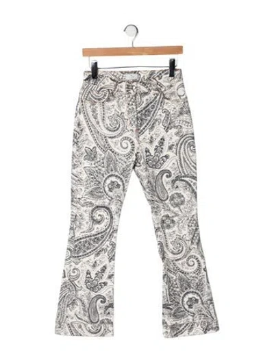 Pre-owned Etro High-rise Flared Jeans In Neutrals