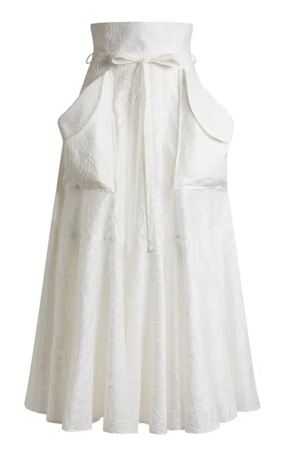 Etro High-rise Lace Cotton-silk Maxi Skirt In White