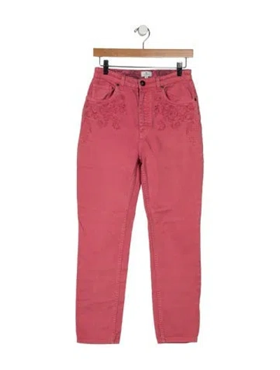 Pre-owned Etro High-rise Skinny Leg Jeans In Pink