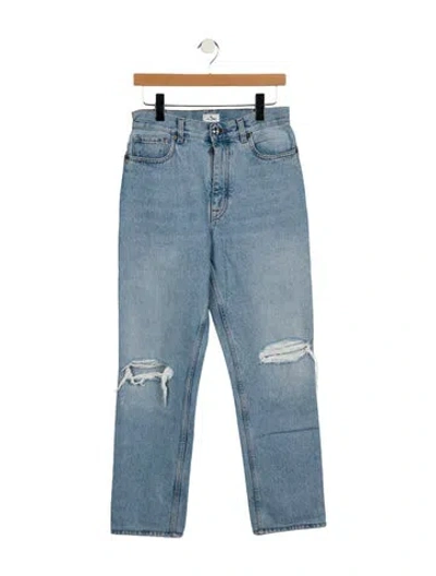 Pre-owned Etro High-rise Straight Leg Jeans In Blue