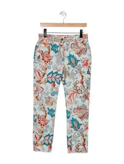 Pre-owned Etro High-rise Straight Leg Jeans In Blue