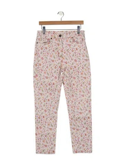 Pre-owned Etro High-rise Straight Leg Jeans In Multicolor