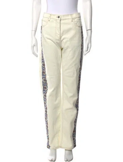 Pre-owned Etro High-rise Straight Leg Jeans In Neutral