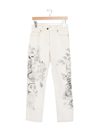 Pre-owned Etro High-rise Straight Leg Jeans In Neutrals