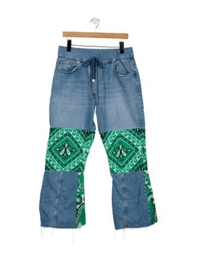 Pre-owned Etro High-rise Wide Leg Jeans In Blue