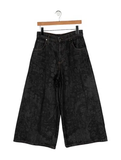 Pre-owned Etro High-rise Wide Leg Jeans In Grey