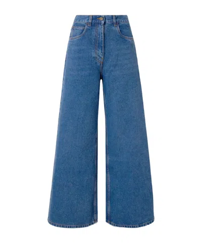 Etro High-waisted Wide-leg Jeans In Blue
