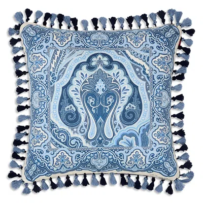 Etro Hoa Cushion With Passementerie In Blue