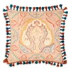 Etro Hoa Cushion With Passementerie In Orange