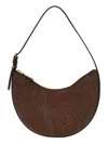 Etro Hobo Essential Small Shoulder Bag In Brown