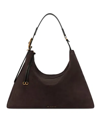 Etro Hobo Rosette Suede Bag In Multicolour