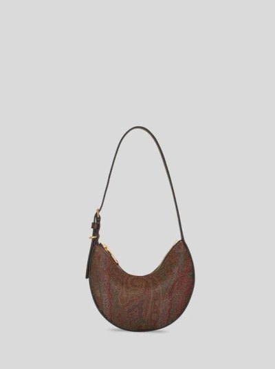 Etro Hobo-tasche Essential Mini In Burgundy