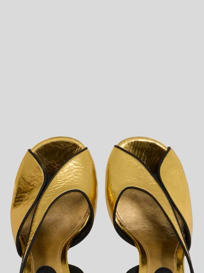 Etro , Hohe Sandalen Aus Metallisiertem Craquelé-leder, Damen, Gold, Grösse 41