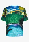 Etro All Over Print Graphic T-shirt California In Multi