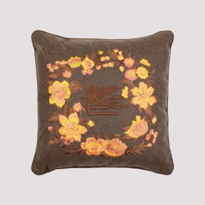 Etro Home 45x45 Cushion Unica In Brown