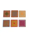 Etro Home Aj Mahal Coasters Set Diam. 10 (6 Pcs) In Multicolour