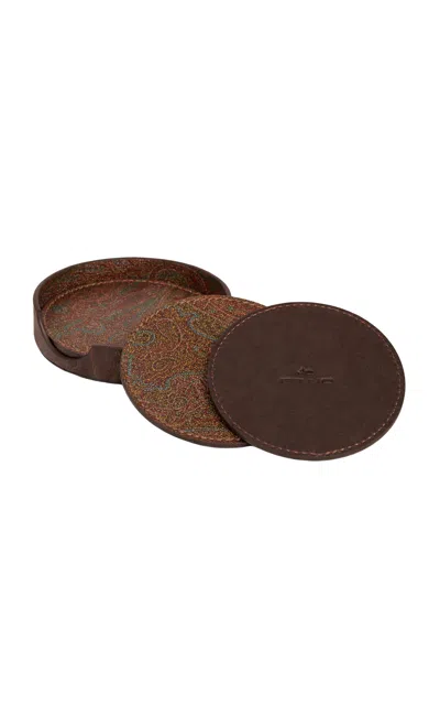 Etro Home - Arnica Bottle Coaster + Holder; Set By 2 - Print