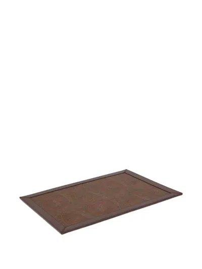 Etro Home Arnica Desk Pad (50cm X 37cm) In Brown