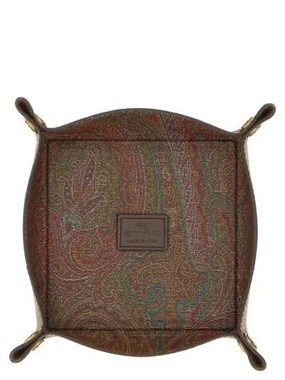 Etro Home 'arnica' Square Tray In Brown