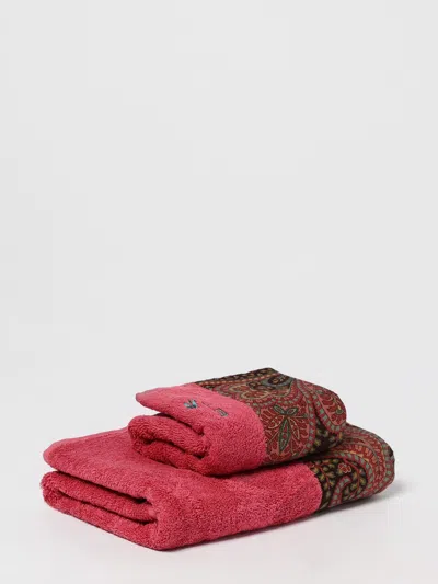 Etro Home Bath And Beach Towels Lifestyle  In Burgundy