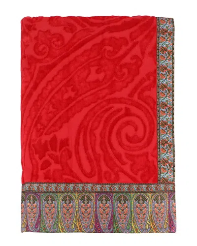 Etro Home Beach Towel With Contrasting Border In Multi