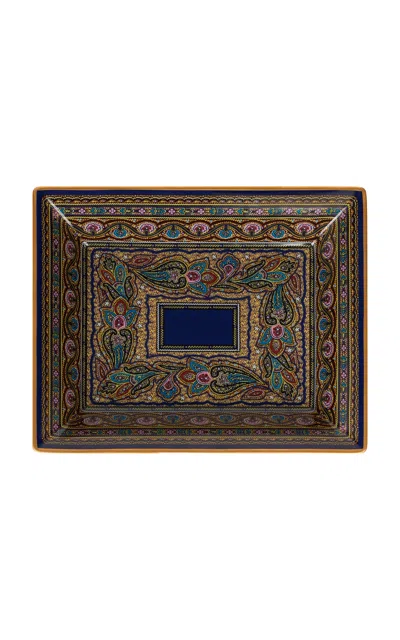 Etro Home - Cachemire  Rectangular Tray; Blue - Blue