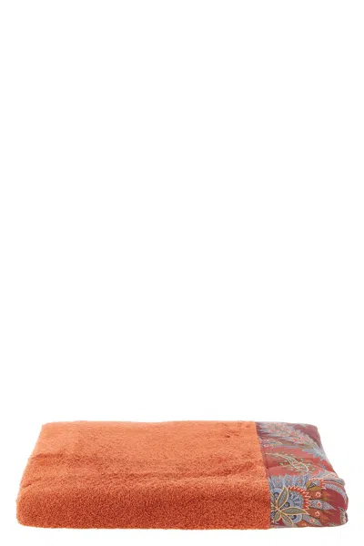 Etro Home 'caladium' Bath Towel In Orange