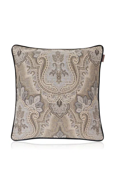 Etro Home - Deosai Cushion With Piping; Deep Grey - Dark Grey