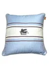 ETRO HOME EMBROIDERED CUSHION WITH CORD