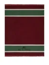Etro Home Logo-detail Throw Blanket (180cm X 140cm) In Burgundy