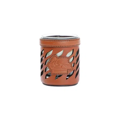 Etro Home Luxurious Brown Leather Scented Candle