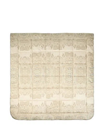 Etro Home Medallion-motif Cotton Quilt (270cm X 270cm) In Neutral