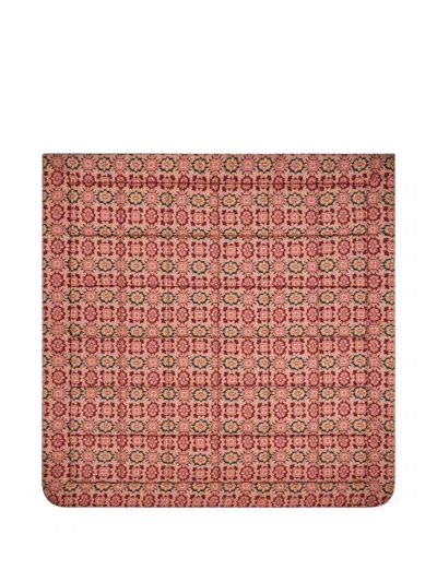 Etro Home Mosaic-motif Quilted Cushion In Multi