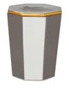 Etro Home Octagonal Porcelain Candle Holder (10cm X 8cm) In Gray
