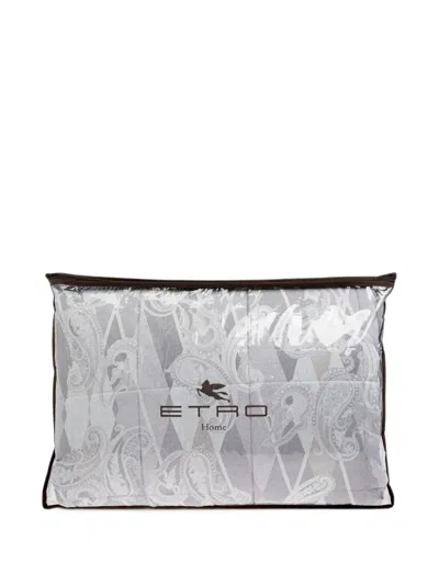 Etro Home Paisley Geometric-print Blanket In White