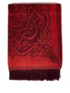 Etro Home Paisley-motif Blanket In Red