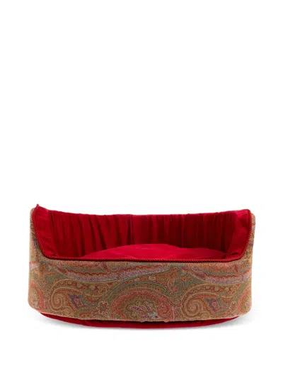 Etro Home Paisley-pattern Pet Bed In Red