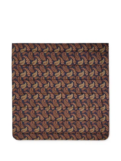 Etro Home Paisley Quilted Blanket In Brown