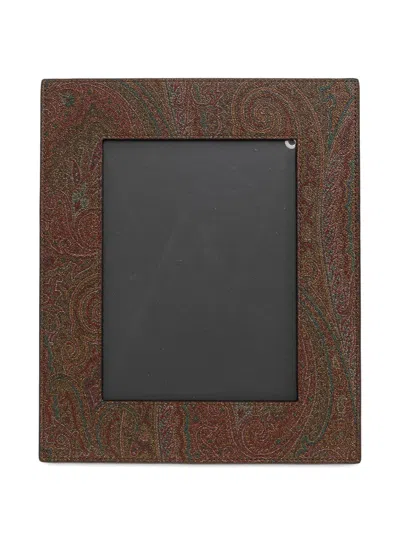 Etro Home Paisley Square Home Decor In Brown