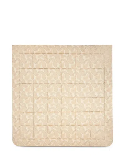 Etro Home Paisley-motif Quilted Quilt In Brown