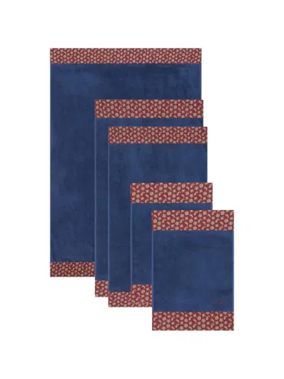 Etro Home Frottee-handtücher Mit Paisley-print (2er-set) In Blue
