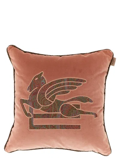 Etro Home 'pegaso' Cushion In Pink