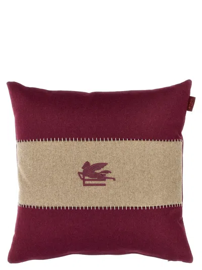 Etro Home Pegaso Cushions In Red