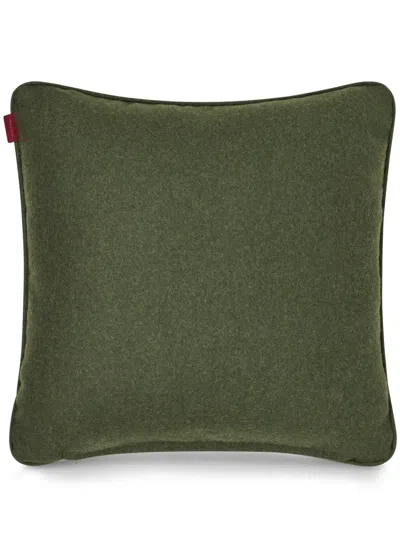 Etro Home Pegaso-embroidered Wool-blend Cushion In Green