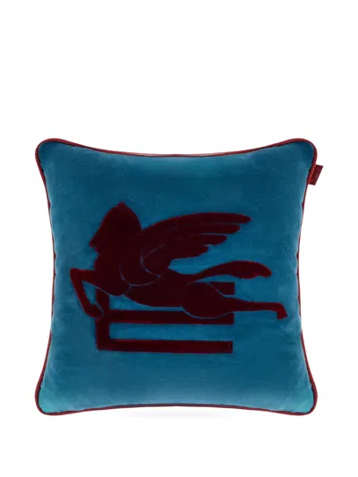 Etro Home Pegasus Cushion (42 X 42cm) In Blue