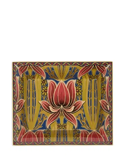 Etro Home Porcelain Tray (20cm X 16cm) In Yellow