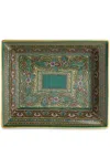 Etro Home Tray With Paisley Print In Green