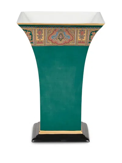 Etro Home Porcelain Vase (30cm X 14cm) In Green