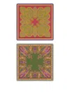 Etro Home Printed Coasters (set Of Two) In Multi
