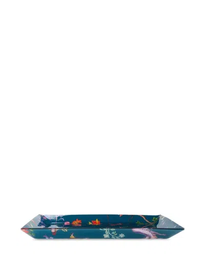 Etro Home Rectangular Acrylic Tray In Green